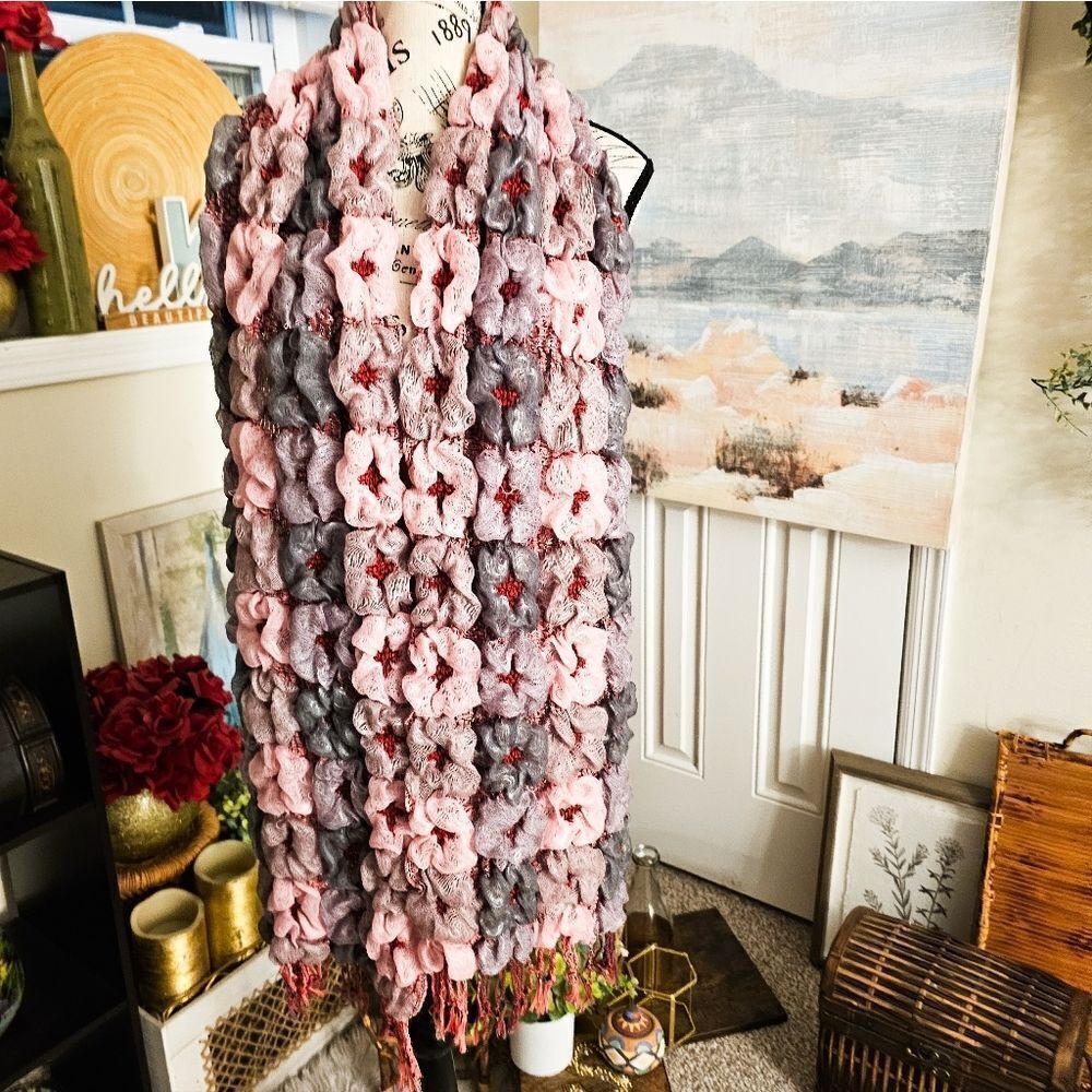 Stylish Pop Of Color Viscose Blend Lightweight Scarf.